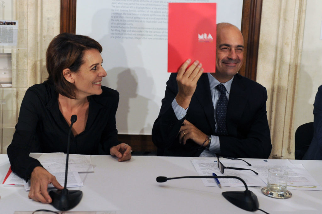 Nicola Zingaretti (Lazio Region President), Lucia Milazzotto (MIA Executive Director)