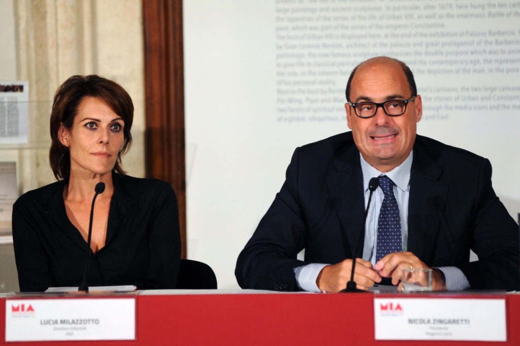 Lucia Milazzotto (MIA Executive Director), Nicola Zingaretti (Lazio Region President)